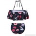 wearella Women's High Waist Bikini Set 2 PCS Ruffled Off The Shoulder Bathing Suit Floral Pattern 2 B07L4KYC35